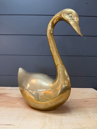 Vintage Brass Swan - Bending Kneck