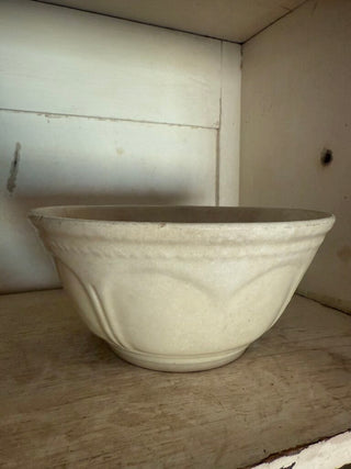 Antique Ironstone Heart Milk Bowl - Small