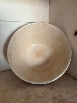 Antique Ironstone Heart Milk Bowl - Small