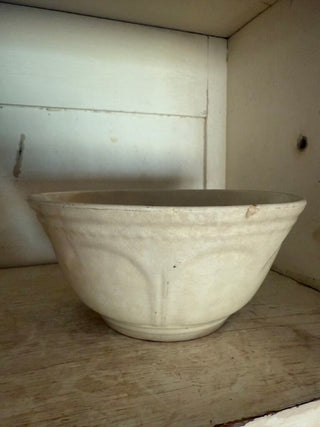 Antique Ironstone Heart Milk Bowl - Small
