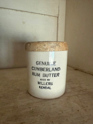 Antique Cumberland Rum Butter Jar w/ Original Lid
