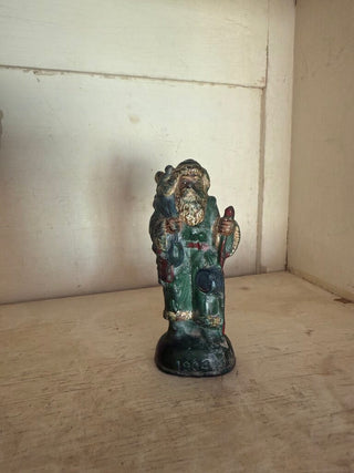 Antique Lead Painted Santa Figure Marked 1904