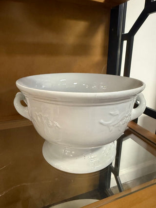 Antique Ironstone Punch Bowl with Handles