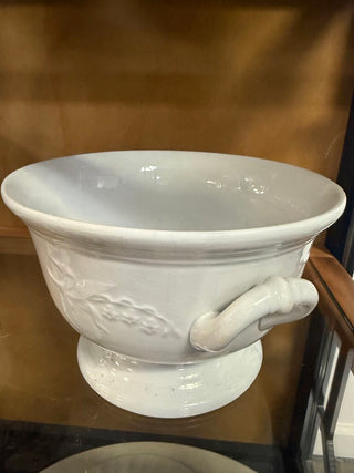 Antique Ironstone Punch Bowl with Handles